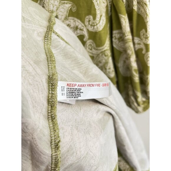 Daily Practice by Anthropologie Sz M Green Floral Paisley Mini‎ Dress Pockets - Picture 6 of 8